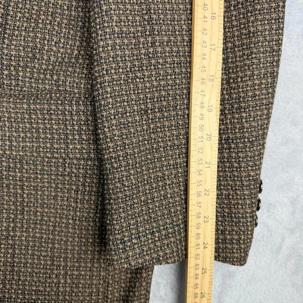 Tallia Uomo Men’s Blazer Brown Tweed Barleycorn Sport Coat Size 44R